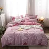 Ins4 Net Moulin Thickened Quilt Cover Four Piece Bedding Cartoon Three Set for Students in Single Dormitory