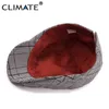 Climat Hommes Plaid Béret Chapeau Plat Hommes Vintage Chapeau Bérets Pour Hommes Plaid Casual British Gentleman Béret Rétro Casquettes Plates béret Chapeau J220722