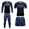 Survêtements pour hommes Cody Lundin 2022 Mode Rushguard Hommes Sport T-shirt MMA Vêtements Rash Guard Shorts Jogging Boxe Survêtement 4 piècesHommes