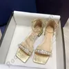 2022 perlas cuadradas nudistjune Sandalias de una línea Elegante Sandalia peep toe 3.5 cm zapatos de vestir de tacón grueso Cuero genuino Micro Suede mujeres bombas de verano