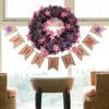 Fleurs décoratives couronnes portes et jour de la quatrième couronne patriotique pour décoration de vétérans avant Julys Home Decordecorative