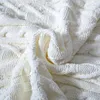 Mantas de punto de chenilla REGINA estilo Scandinn amor corazón giro flecos diseño suave cálido manta gruesa para cama sofá 220527