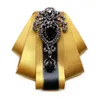 High-grade Handmade Diamond British Style Bow Ties Groom Groomsman Dress Suit Rhinestone Bowtie For Men Wedding Accessories