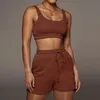 Jodimitty Women Casual Sportswear Two Piece Sets Drawstring Crop Top and Shorts Summer Matching Set Athleisure 220527