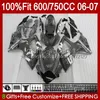 Тело для инъекций для Suzuki GSXR750 K6 GSXR600 GSXR-750 GSXR-600 2006 2007 GSXR-750 GSXR-600 2006 2007 GLOSS GLOSS серый кузов 130NO.141 GSXR 750 600 CC 750CC 600CC 06-07 GSX-R750 06 07 OEM обтекатель