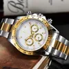 New Watch Automatic Fashion Stainless Steel Ceramic Wristwatches Men Hour Hand Quartz Movement High Quality Metal Strap Waterproof295Q