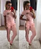 Women Bee Print Two Piece Set Pencil Pant Suit joggen jogging trainingsbroek Sporting Tracksuit overalls