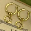 Designer Women Vintage örhänge Luxury Gold Stud Earring Fashion Alphabet Earrings High End Jewelry Men Earrings223d