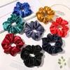 4PCS/Lot Satin Silk Scrunchies Women Elastic Rubber Hair Bands Girls Solid Ponytail Holder Hair Ties Rope Hair Accessories Set AA220323