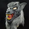 Masques de fête loup-garou Halloween masque grand méchant loup adulte pleine tête masque de loup Costume accessoire masques de fête 220826
