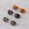 Дети модные солнцезащитные очки простой дизайнер девочек мальчики овальные квадратные рамки Симпатичные очки 7 цветов оптом