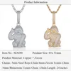 Pendant Necklaces 100% Micro Zircon Hip Hop Orangutan Holding Gun Necklace For Men Jewelry Iced Out Tennis Chain GiftPendant