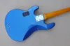 Factory Custom Metal Blue Electric Bass Guitar met 4 Strings Active Circuit Chrome Hardwares Red Pickguard Aanbieding Aangepast