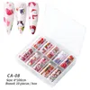 10 feuilles Halloween étoile ciel Nail Art feuille transfert autocollant brillant neige fleur adhésif papier manucure décor décoration de noël