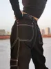 ウィーキープポケットパッチワークバギーファッションストリートウェア100％コットン女性デニムズボンルースカーゴパンツ韓国ジーンズハラジュク220722