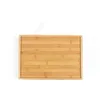 Wooden Bamboo Rectangular Serving Tray Kung Fu Tea Cutlery Trays Storage Pallet Fruit Plate with Handle by sea 30pcs DAS465