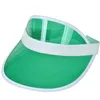 Renkler Yaz Kadın Erkekler Renk Şeffaf Boş Üst Plastik Pvc Ekran Güneş Kapağı Golf Partisi Spor Tenis Şapkası 220627