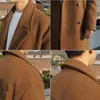 مزيج من الصوف للرجال M-3XL Mens Winter Coat Slim Fit Fit Packed Blend Trench Coats Shicay Overcoat Peacoat Double Reasted Streetwear Clothin T220810