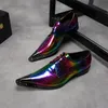 Christia Bella New Laser Multicolour Party Men Oxford Shoes Real Leather Wedding Formal Shoes Lace Up Dress Shoes Male Brogues 210312