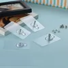 10pcset Invisible Strong Nonmarking schroefstickers Haken naadloze plakkerige muurhaak badkamer keukengerei haak 220527