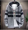 Męskie swetry jesienne/zimowe mody Stripe Sweater sweter sweter swetra polarowa ciepła wełna męska