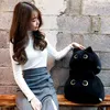 55Cm Beautiful Cartoon Animal Hugs Cute Black Cat Shaped Soft Plush Pillows Doll Girls Valentine Day Gifts Ornament J220729