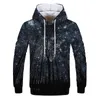 Space Galaxy Hoodies Mężczyźni/kobiety bluza z kapturem 3D marka odzież z kapturem druk Paisley mgławica kurtka L220704