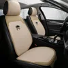 Car Seat Covers Front Rear Auto Protector Chair Pad Linen Fabric Cushion Universal Cute