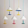 Pendant Lamps Nordic Color Lights Indoor Bedroom Living Room Clothing Store LED Light Fixtures Contrast Restaurant LampsPendant