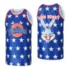 Moive Basketball Rabbit Lola Bugs Bunny Jerseys Space Jam Tune Squad HipHop Team Couleur Bleu Rouge Pinstripe Respirant HipﾠHop Pour Les Fans De Sport De Haute Qualité En Vente