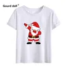 T-shirty świąteczne bawełniane dzieciak dla dzieci dla chłopców i dziewcząt urodzinowa koszulka Święta Mikołaj nadruk krótkie rękawy 2022 Summert-shirt