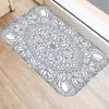 Tapis gris géométrique anti-dérapant paillasson bain cuisine entrée porte tapis daim velours tapis coloré intérieur tapis de sol tapis décor à la maison tapis