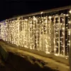 Dizeler 18mx1m ev dekoratif çelenk tatil Noel dekorasyon düğün xmas dize peri perde parti ışıkları kapalı açık ledsled l