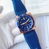 Män tittar på Automatic Quartz Movement Brand Watches Rubber Strap Business Sports Transparenta Watchs Importerat Crystal Mirror Battery 2831