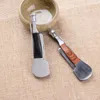 Fumare narghilè Pipa Coltello da fumo in mogano Bastone in acciaio inossidabile Legno di mogano nero Accessori per barra a pressione 3 in 1