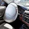 يغطي عجلة القيادة سيارة غلاف Sunshade Cover Aluminium Film عاكس للحرارة العزل UV مقاومة للسيارات الداخلية