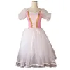 Sahne Giyim Romantik Tutu Giselle Bale Kostümleri Kız Çocuk Kadife Uzun Tül Elbise Paten Balerin Puf Kollu Koro ElbiseSahne