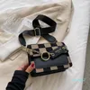이브닝 가방 체커 보드 미니 패브릭 플랩 크로스 바디 슬링을위한 디자인 핸드백 간단한 숄더백 핸드백 주머니