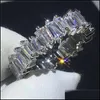 Anéis de casamento Jóias Vecalon 9 Styles Lovers Ring Ring 925 Sterling Sier Diamantes