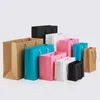 10st Papper Holiday Party Black White Cowhide Pink Blue Gift Simple Packaging Bag stöder anpassad tryckning 220706