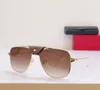 Vintage Square Sunglasses Gold/Gold Mirrored Men Metal Frame Sunnies Sun Shades Gafas de Sol UV Protection Lens with Box