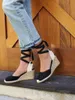 Sandalen Comemore Vrouwen Espadrille Muilezels Comfortabele Lace Up Dames Vrouw Hak Casual Schoenen Op Hakken Dansen Meisjes Wiggen Pompen