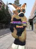 Fursuit Husked Husked cão raposa lobo mascote traje de pele adulto boneca cartoon boneca dia das bruxas festa desenhos animados conjunto # 202