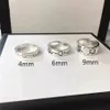 Modering för män Kvinnor unisex Ghost Designer Rings smycken Sliver Color