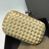 Vintage Gold Classic Multicolor Evening Bag Ribbon Weaving Splicing Snake Skin Multifunktionella damer Nya små smycken Box Cosmet305Q