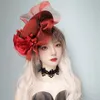 Berets Punk Women Студенты карнавал Poshoot Cosplay Hair Clip Decor Decor Flat Top шляпа штифты нежные клиплики