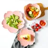 Yemek takımı setleri seramik yemek sakura şekil tepsisi düz plaka seti Japon tarzı çiçek porselen bas