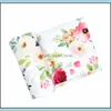 Accessori per capelli NewBaby Swaddle Wraps Floral Stampa coperte per neonati per bambini Overszed Overszed Super Soft Lovey 6 Designs 80 cm Dropliv Dhiv Dhiql