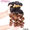 100 cheveux humains ombre paquets de cheveux en vagues 34 PCS T1B30 T1B99J T1B430 Naturel Weave Virgin Wavy Hair 23 tons T5859418