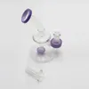 Mini kleurrijke glazen water bong waterpijp 6 inch met banden perc vrouwelijk 14 mm rookpijpen